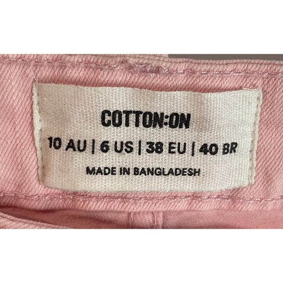 Cotton:On Womens Original Flare Jeans 6 US / 10 AU Pink Sustainable - Picture 3 of 16